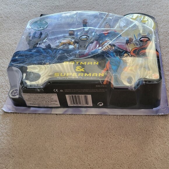 New Batman Superman Action Figure 2 Pack 2003 Mattel DC Comics Vintage NWT - Picture 5 of 10